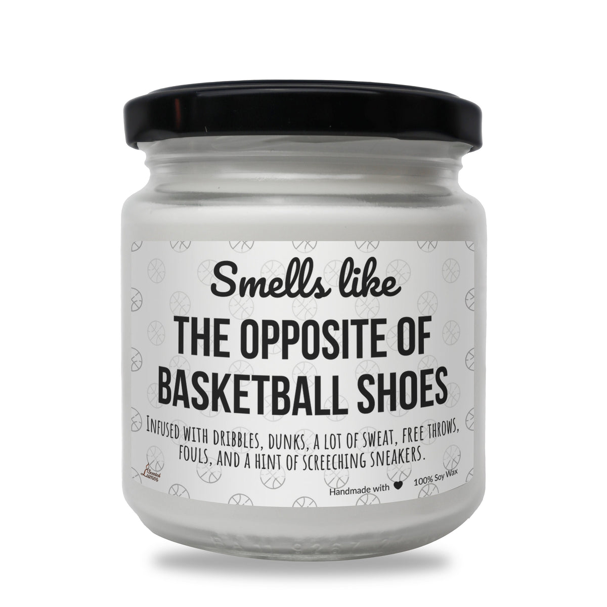 a jar of white plastic shoes with a black lid