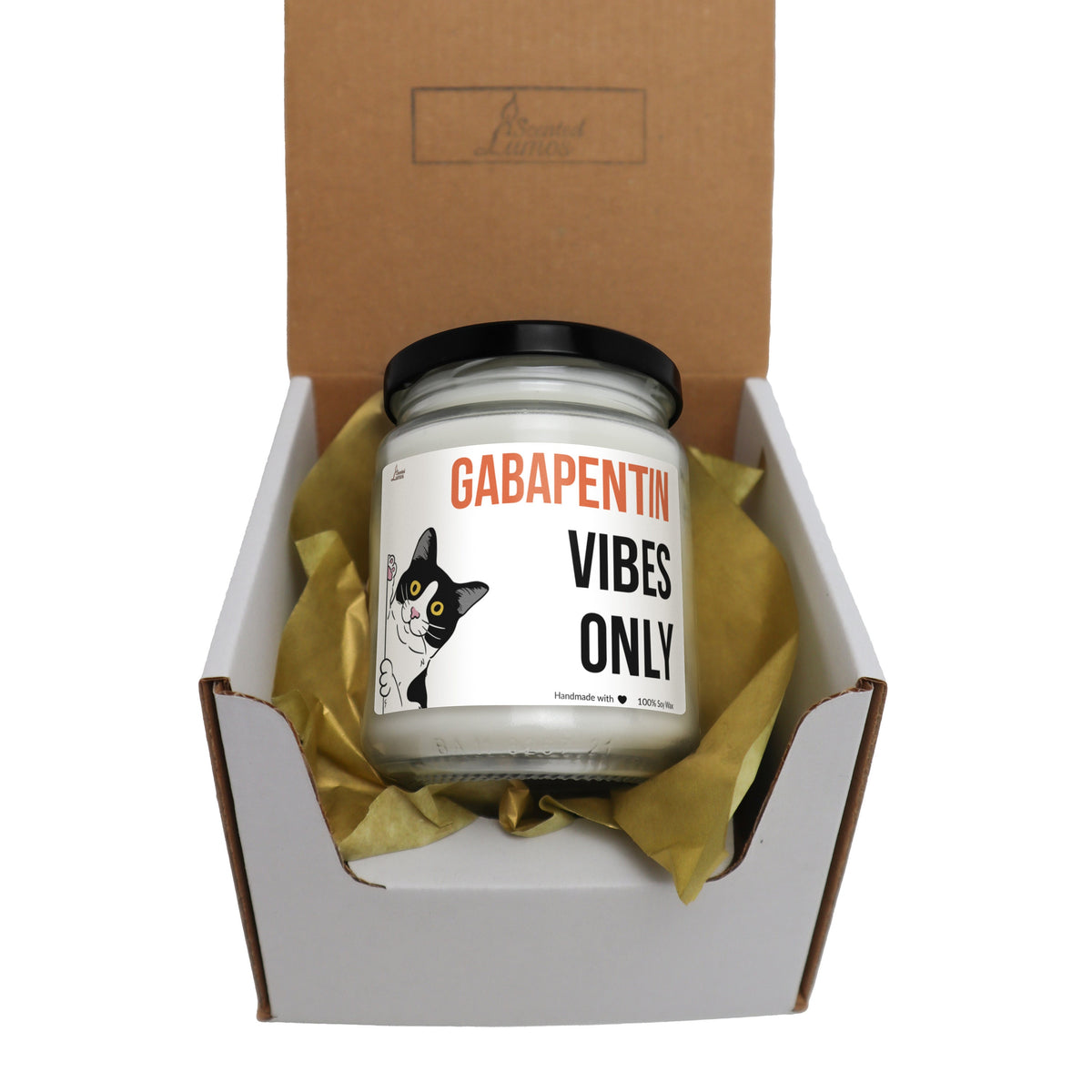 a can of gabapentin sits in a cardboard box