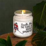 a candle that is sitting on a table