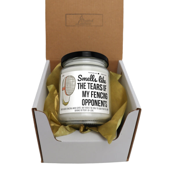 Smells like the tears of my fencing opponents Scented Soy Candle
