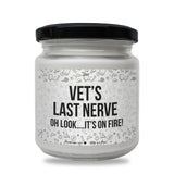 a jar of vet's last nerve on a white background