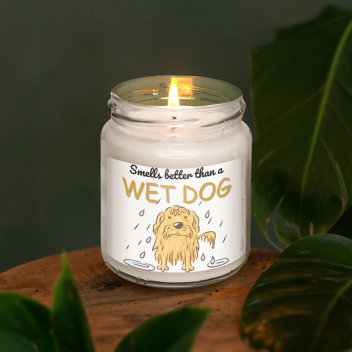 a candle that is sitting on a table