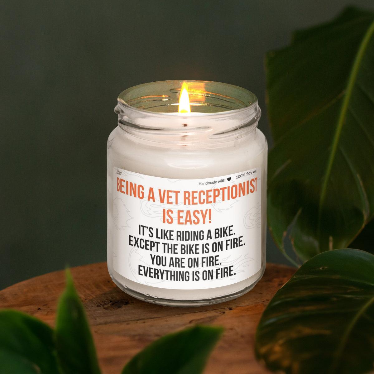 Being a Vet Receptionist is easy Scented Soy Candle