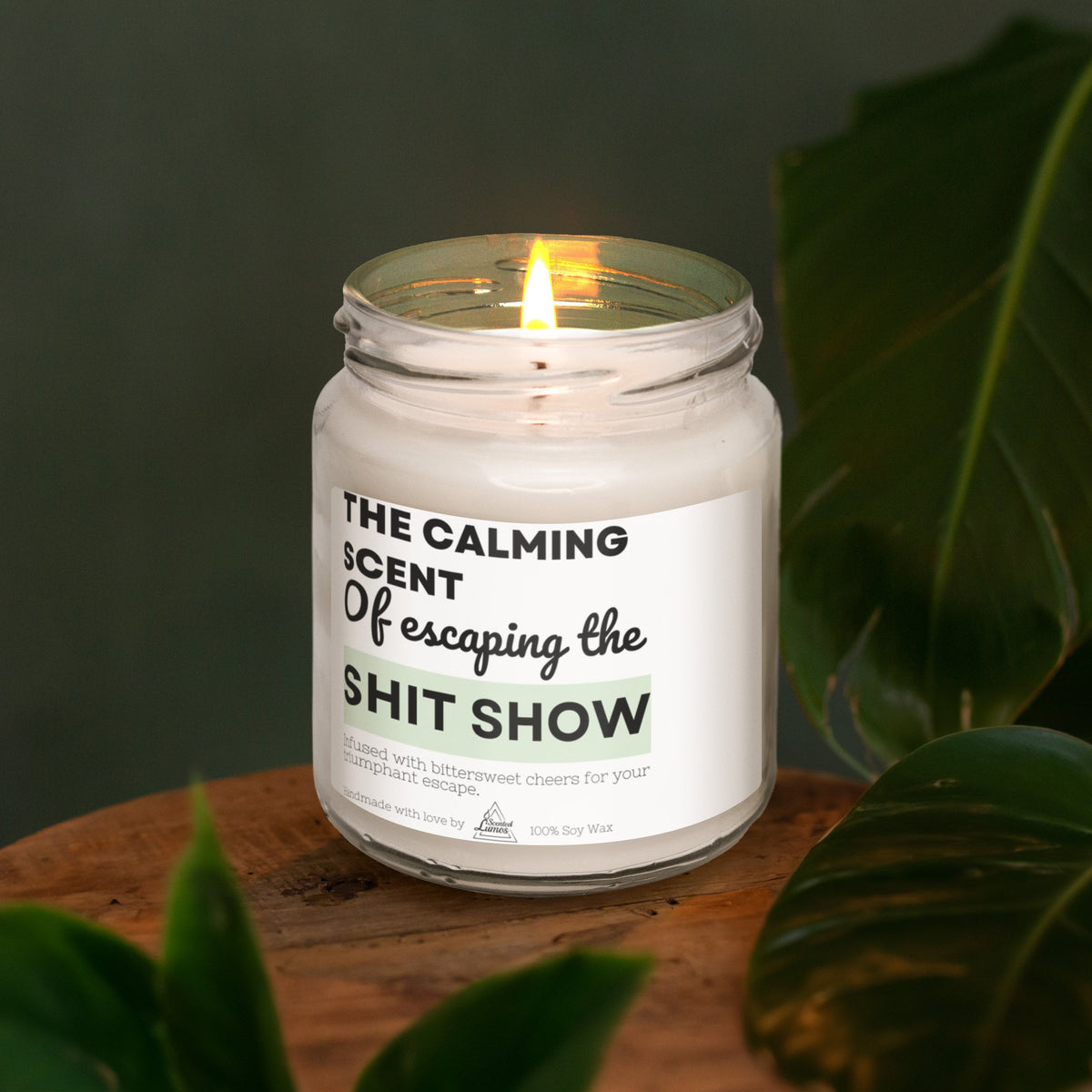 The calming scent of escaping the shit show Scented Soy Candle