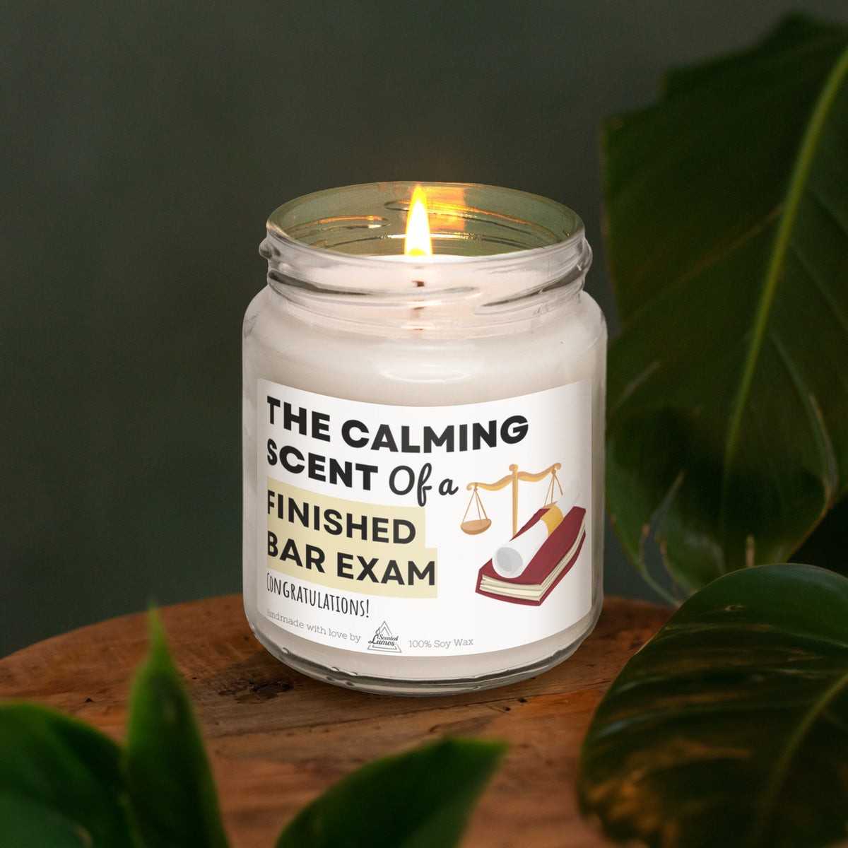 a candle that is sitting on a table