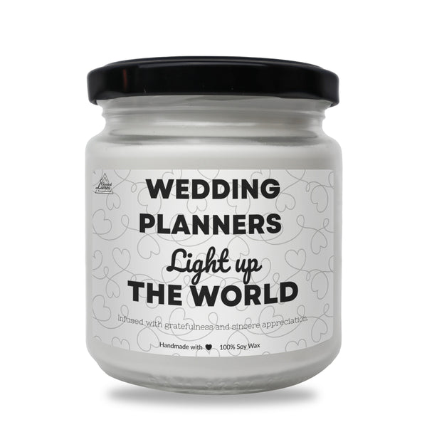 a jar of wedding planners light up the world