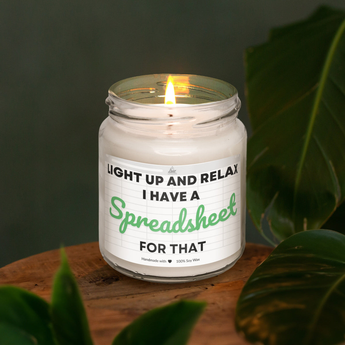 a candle that is sitting on a table