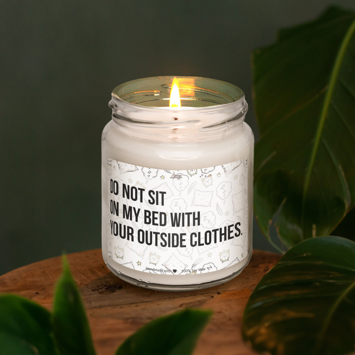 a candle that is sitting on a table