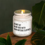 a candle that is sitting on a table