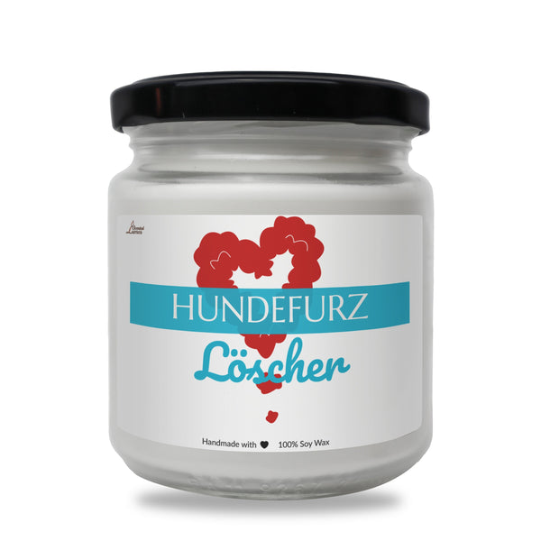 a white jar with a red heart on it