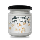 a white jar with a dog's paw print on it