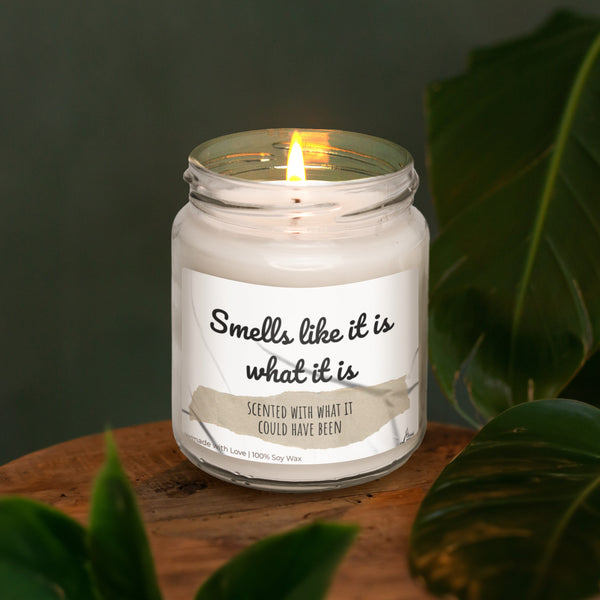 a candle that is sitting on a table