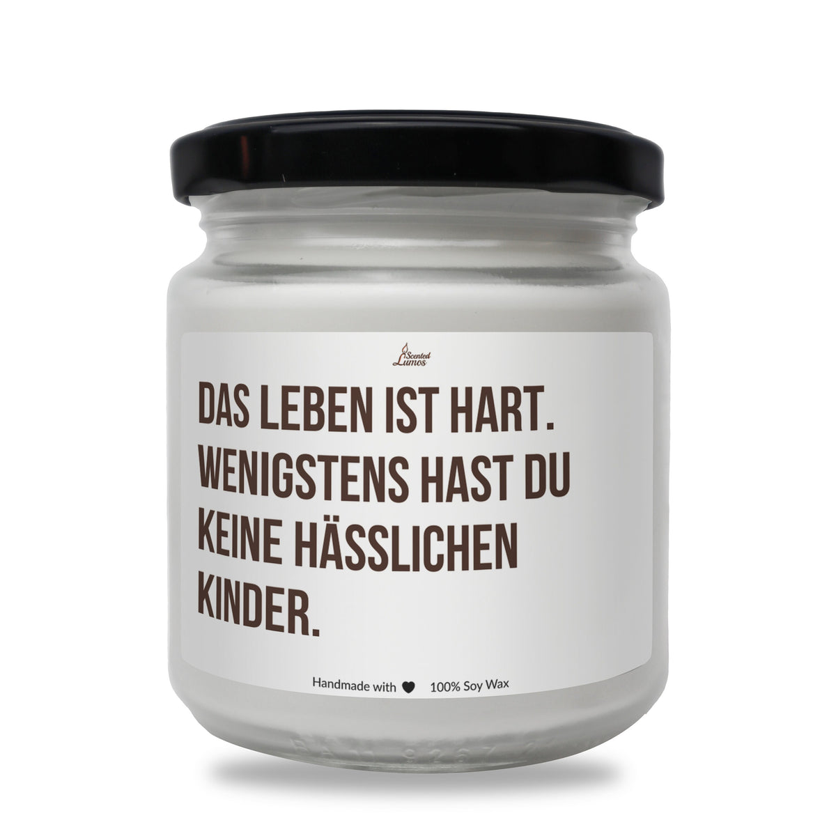 a white jar with a black lid on a white background