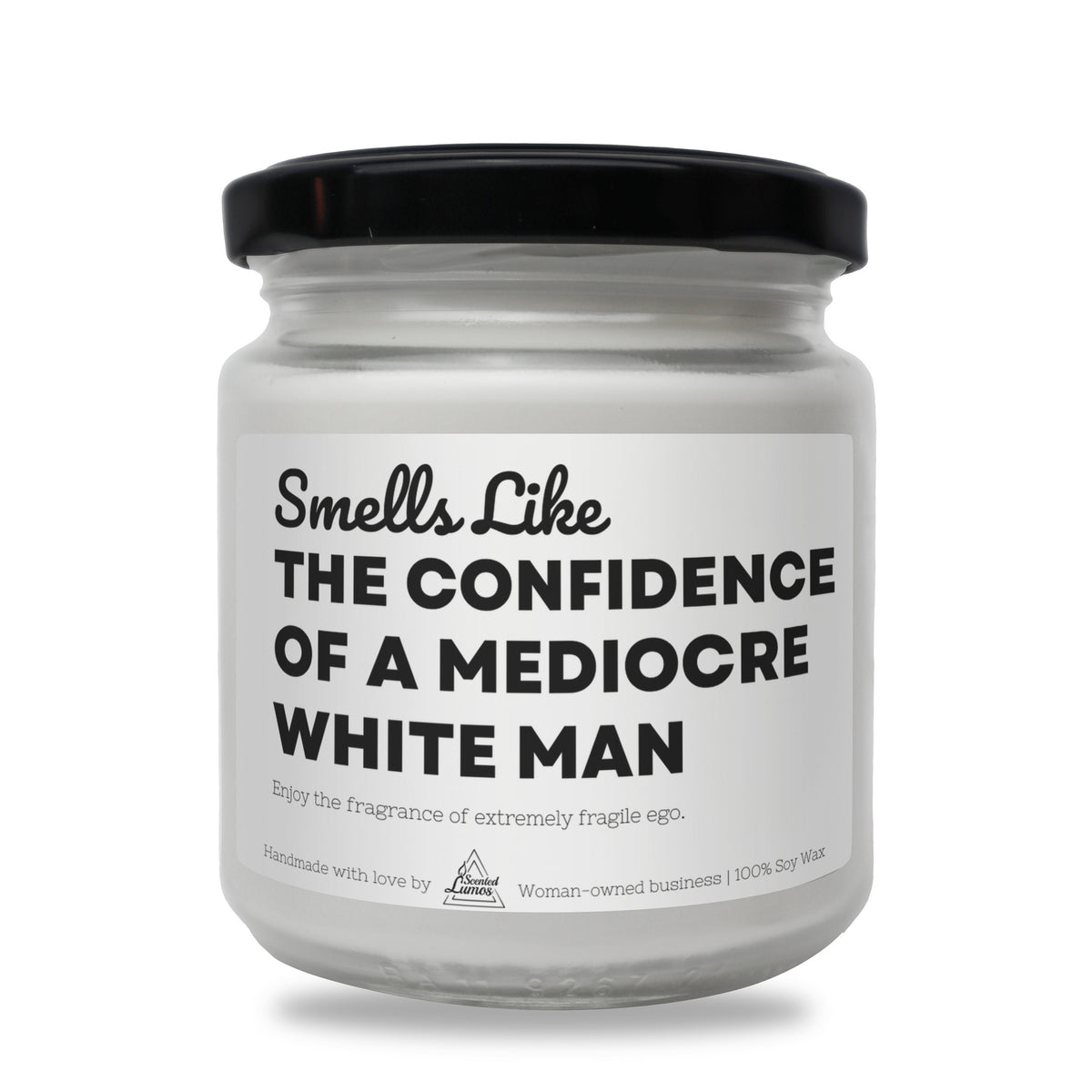 a jar of white medicine with a black lid