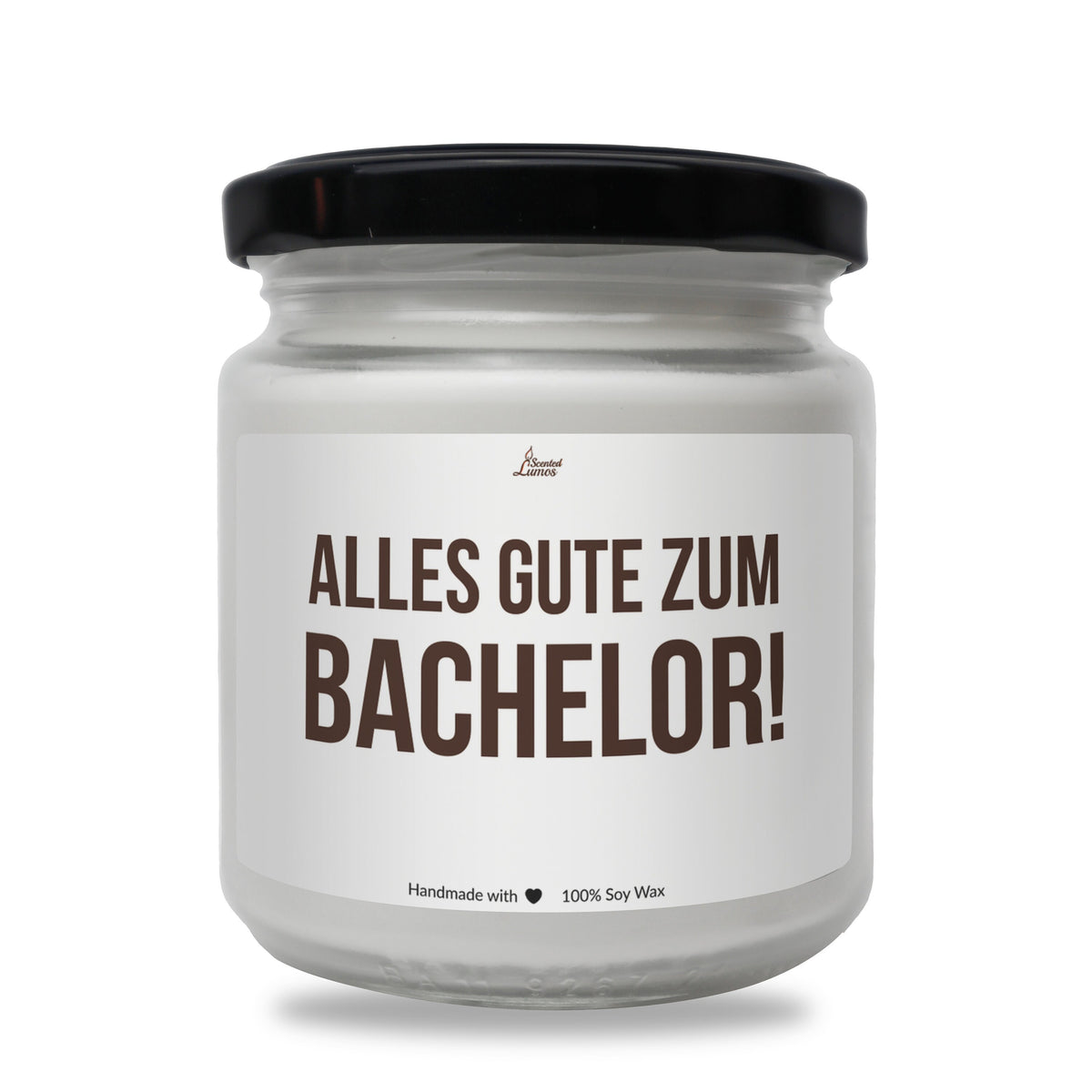 a jar of bachellor with the words alles gute zum