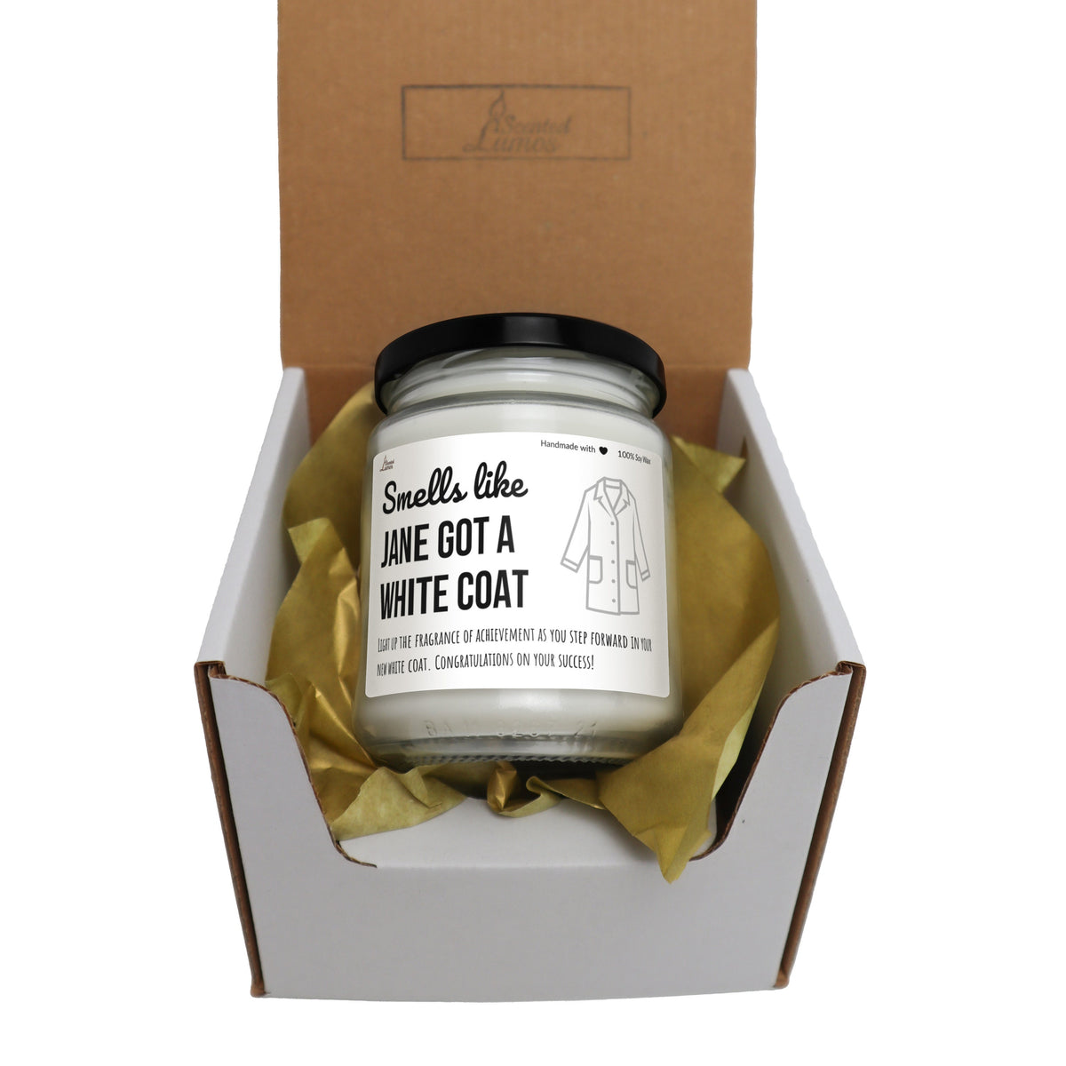 Smells like Jane got a new white coat Scented Soy Candle