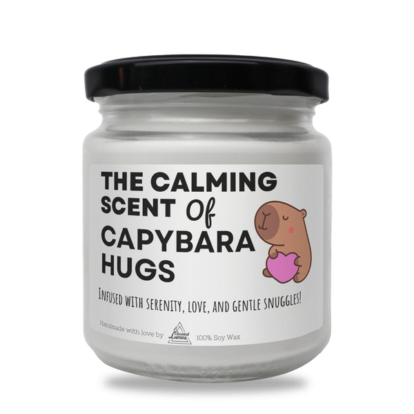 a jar of the calming scent of capybara hugs
