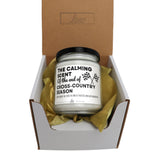 a jar of coconut oil in a cardboard box