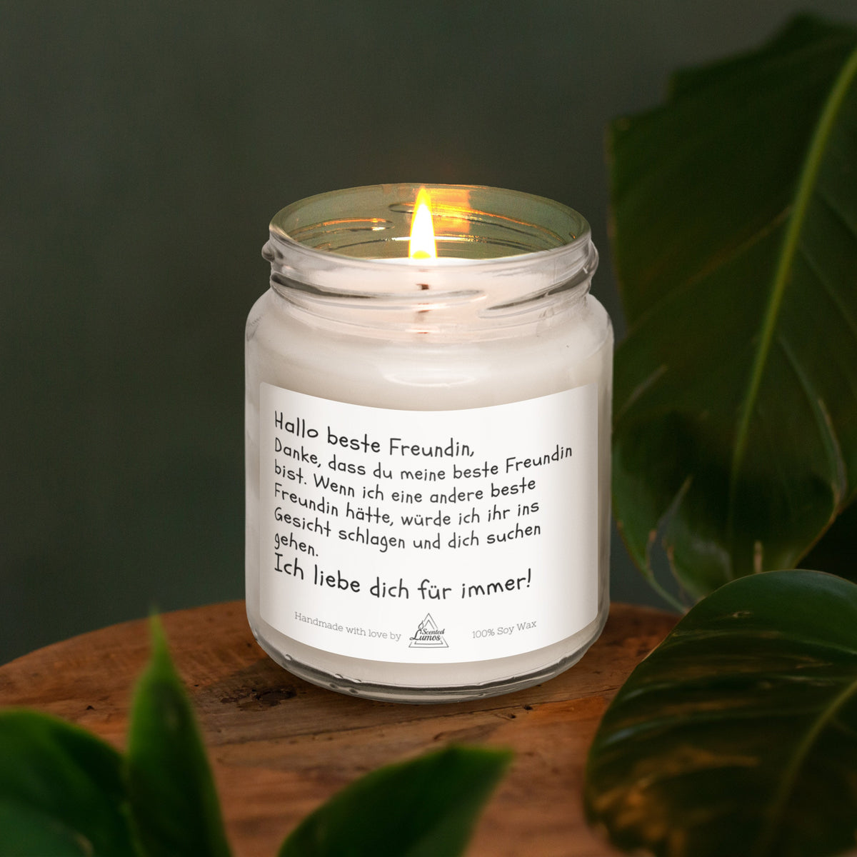 a candle that is sitting on a table