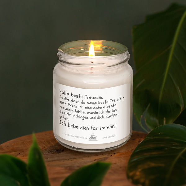 a candle that is sitting on a table