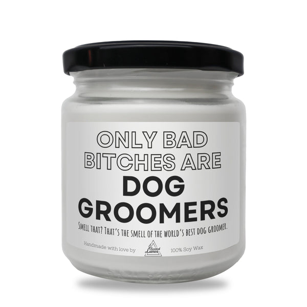 a jar of dog grooming products on a white background