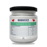 a jar of ma makerze on a white background