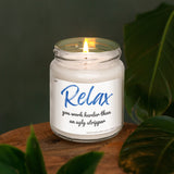 a candle that is sitting on a table