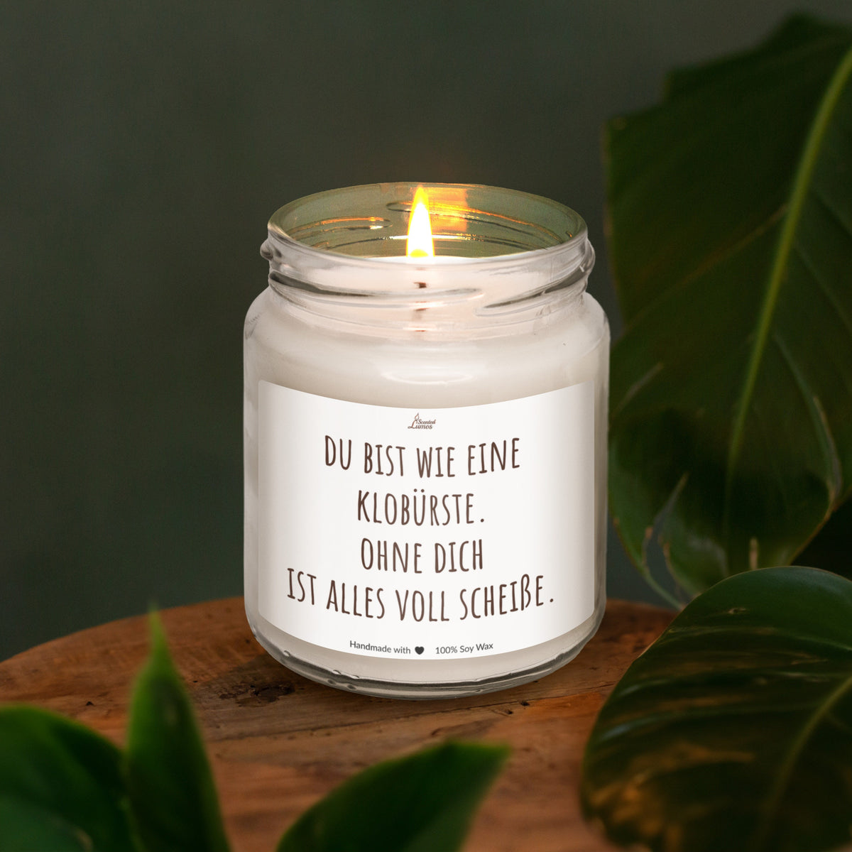 a candle that is sitting on a table