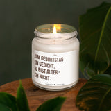 a candle that is sitting on a table