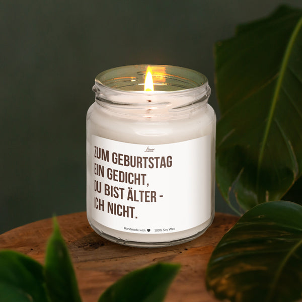 a candle that is sitting on a table