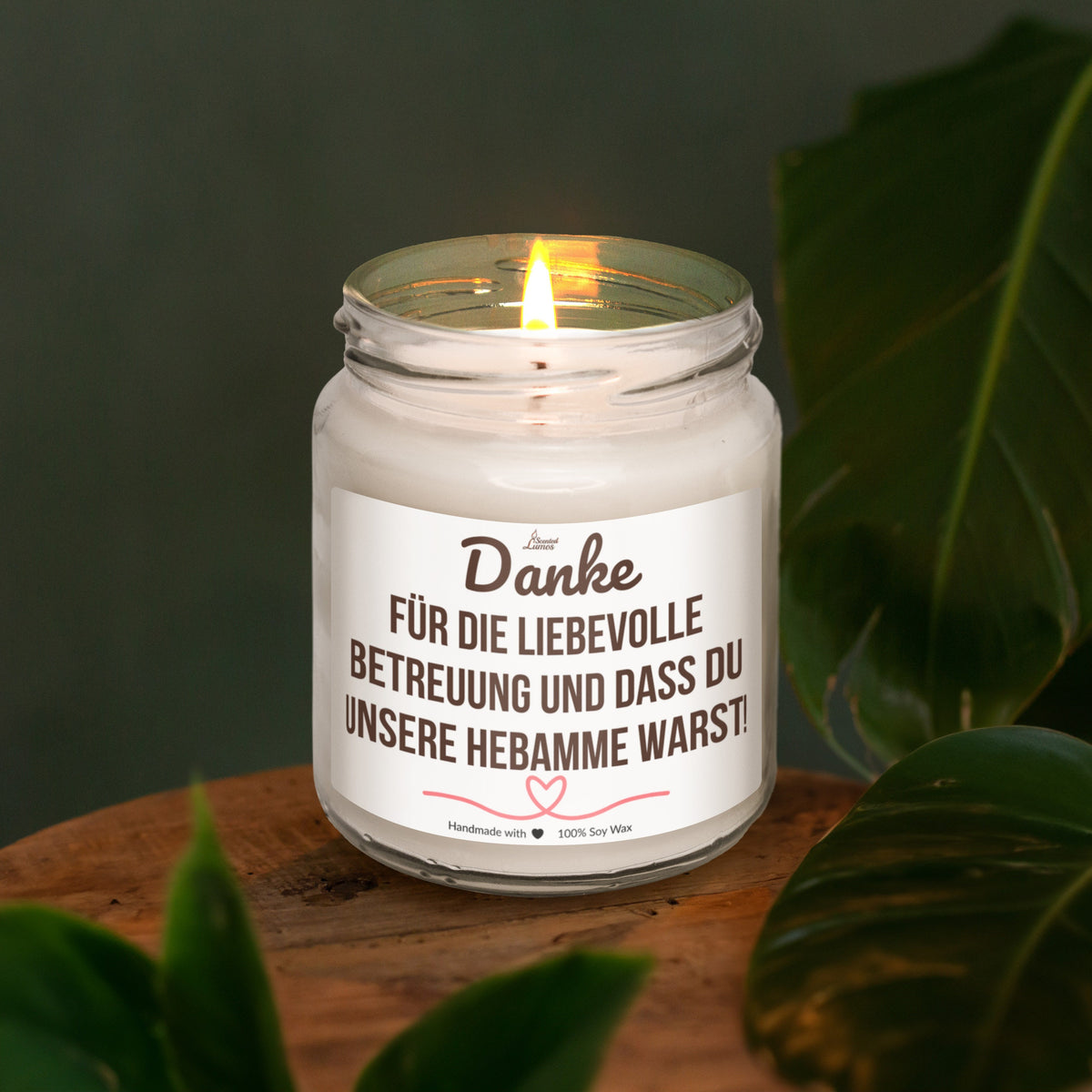 a candle that is sitting on a table