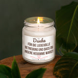 a candle that is sitting on a table