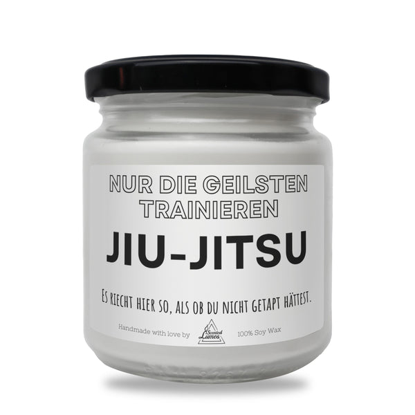 a jar of ju - jitsu on a white background