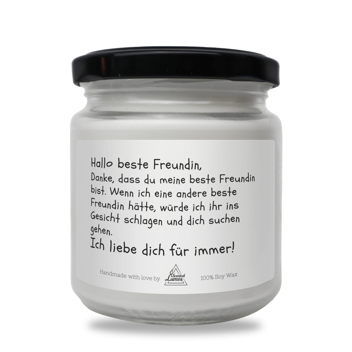 a white jar with a black lid on a white background