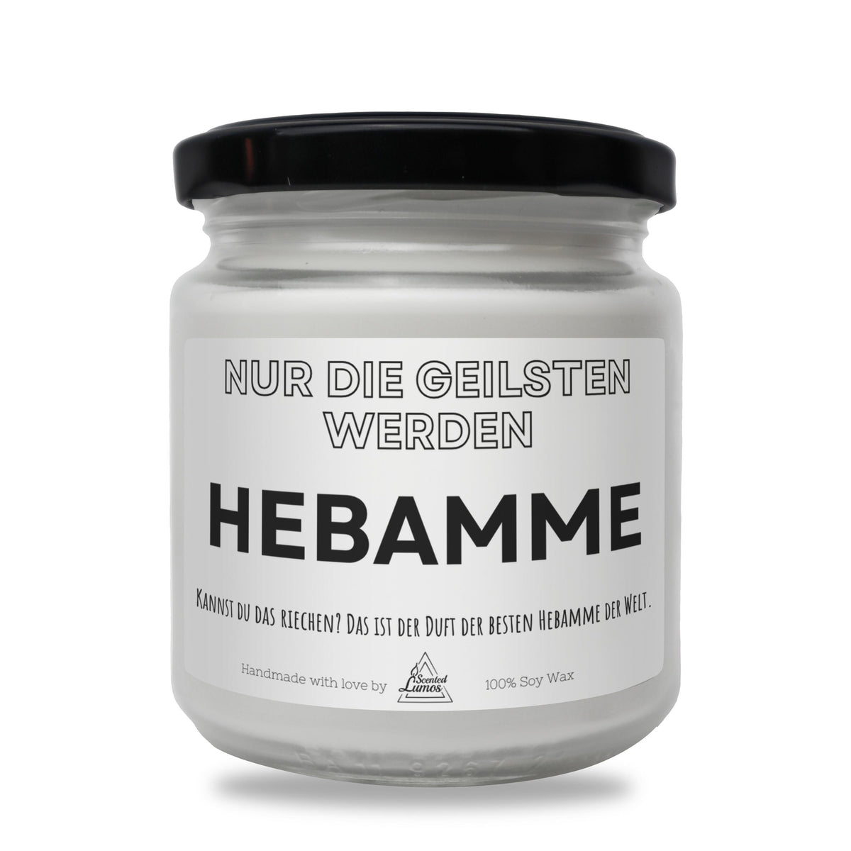 a jar of hebamme on a white background