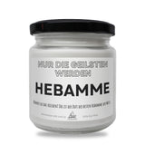 a jar of hebamme on a white background