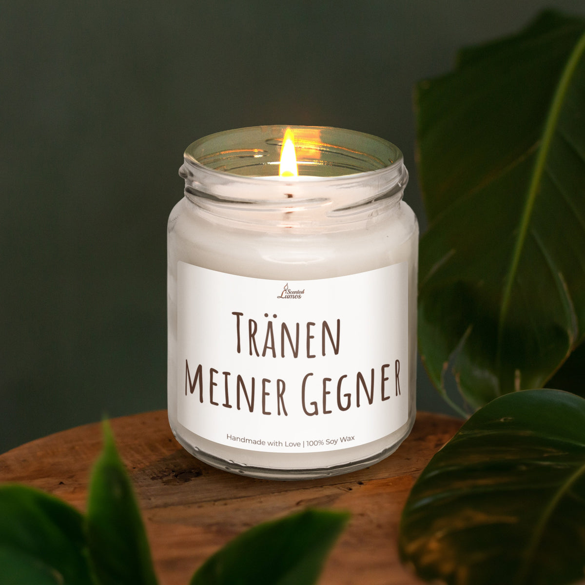 a candle that is sitting on a table