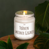 a candle that is sitting on a table