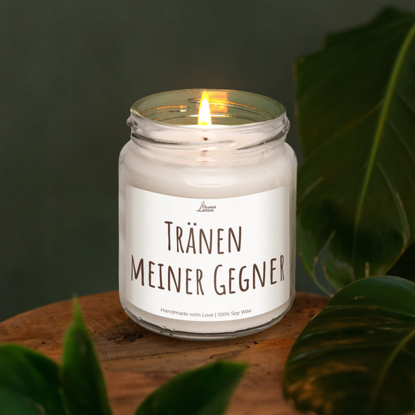 a candle that is sitting on a table