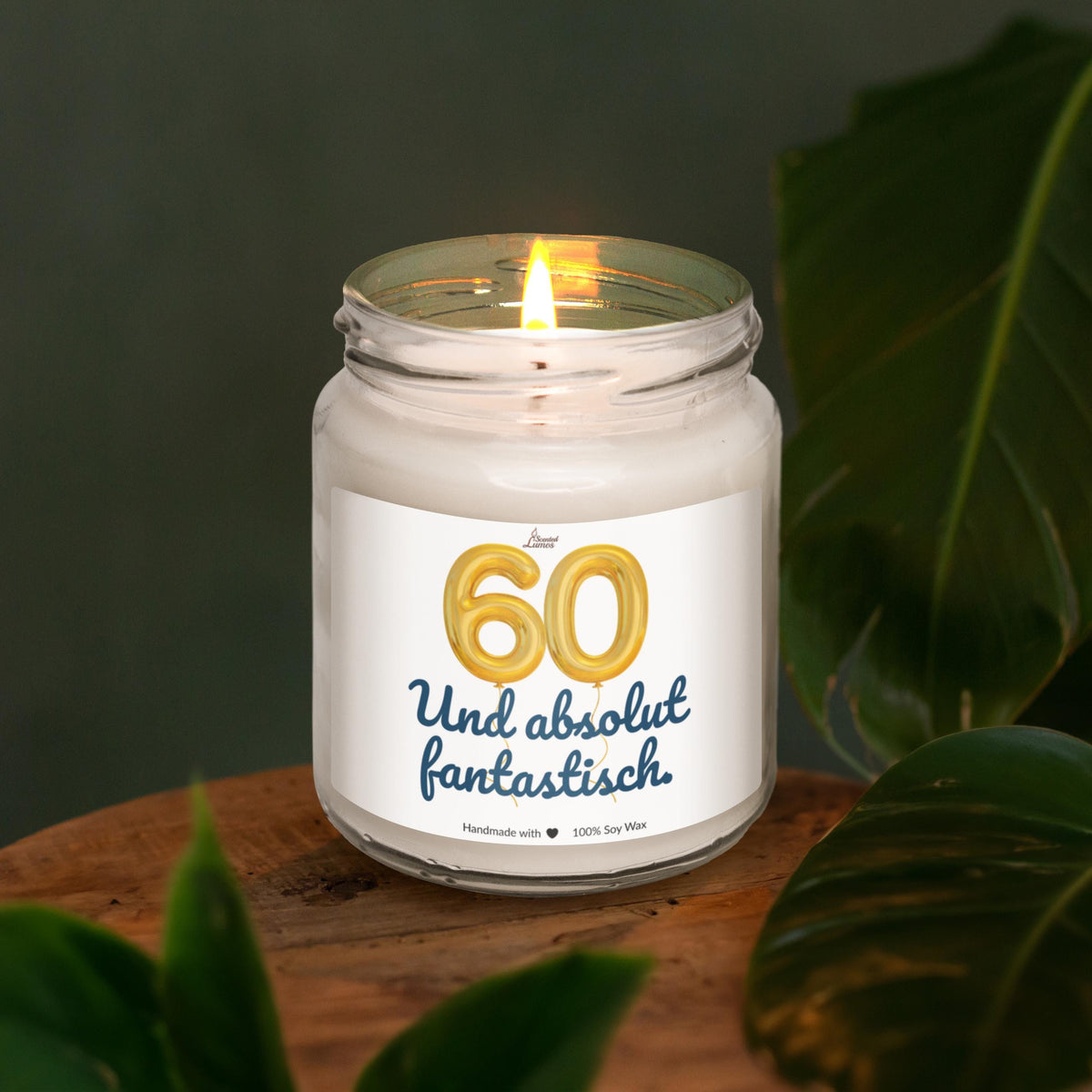 a candle that is sitting on a table