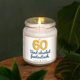 a candle that is sitting on a table