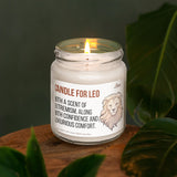 a candle that is sitting on a table