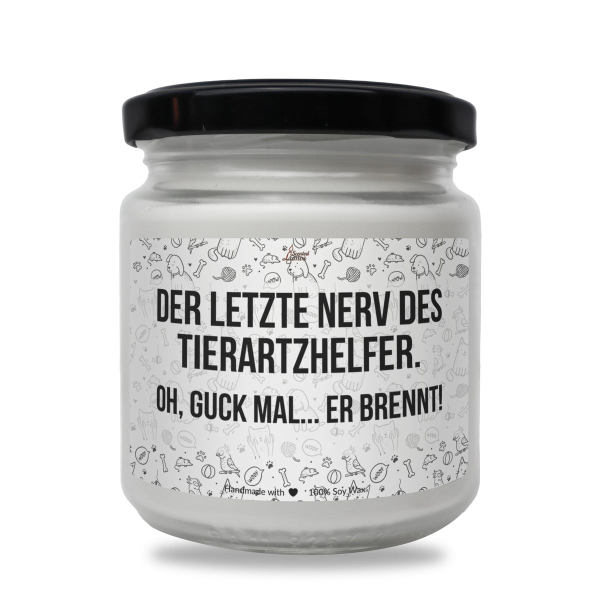 a white jar with a black lid on a white background