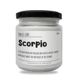 a jar of scorpio on a white background