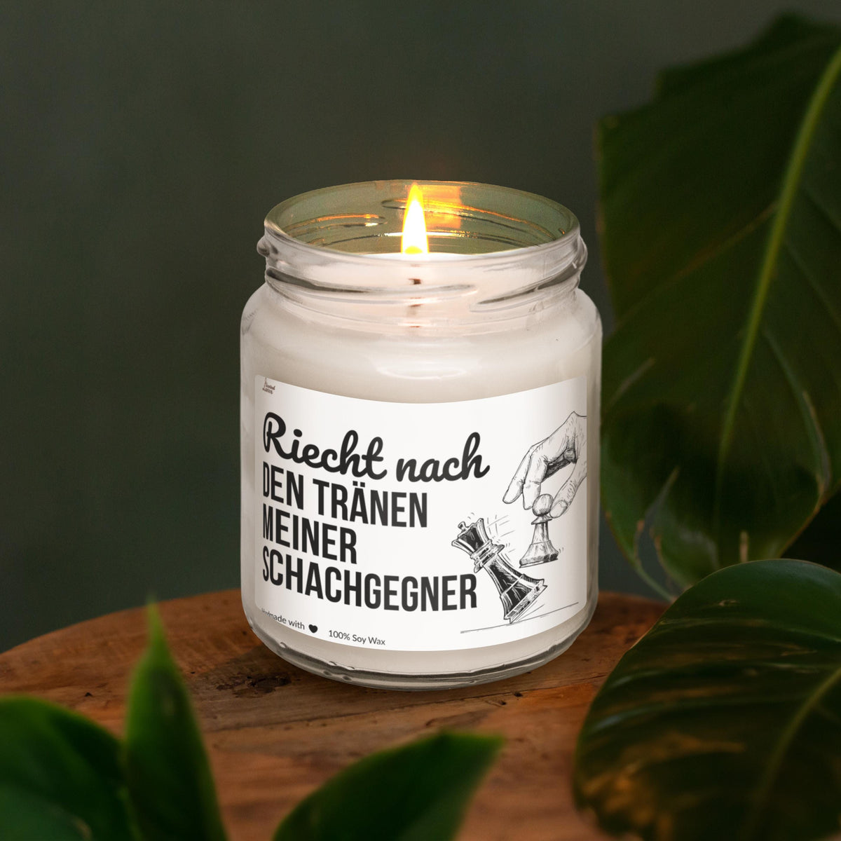 a candle that is sitting on a table