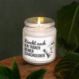 a candle that is sitting on a table