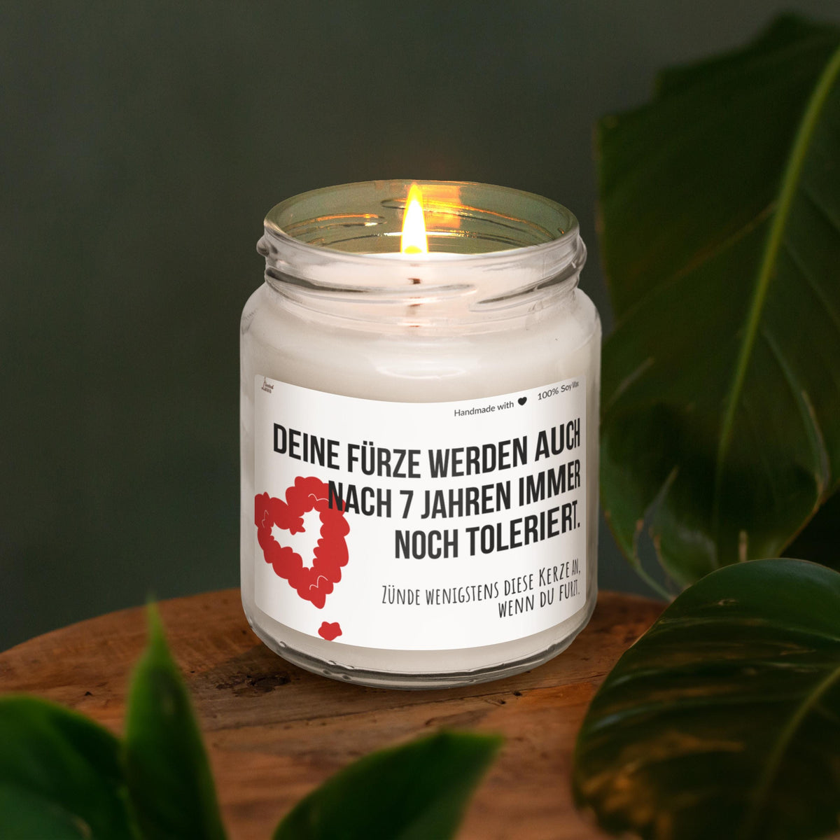 a candle that is sitting on a table