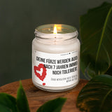 a candle that is sitting on a table