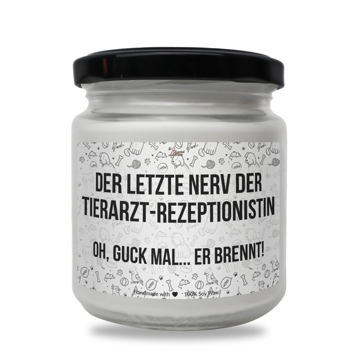 a white jar with a black lid on a white background