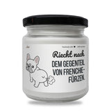a jar of french bulldog cream on a white background